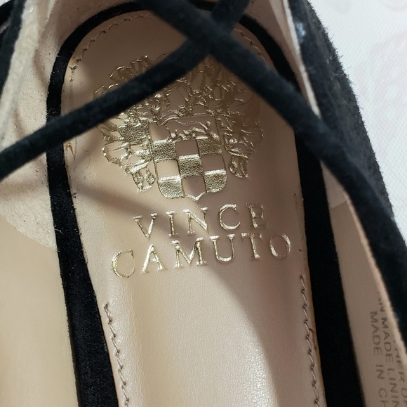 Vince Camuto Leather Pointed Lace Up Flats - Picture 8 of 8
